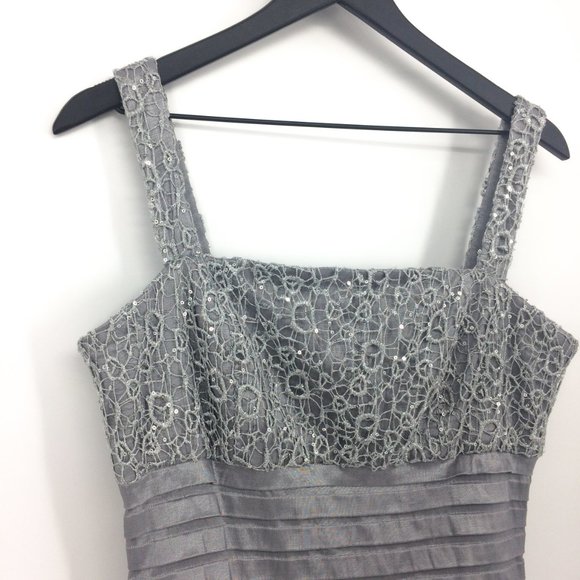 KM COLLECTIONS BY MILLA BELL Silver Sequin Dress - Picture 3 of 8